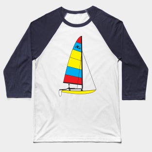 Hobie 14 Catamaran Sailboat Baseball T-Shirt